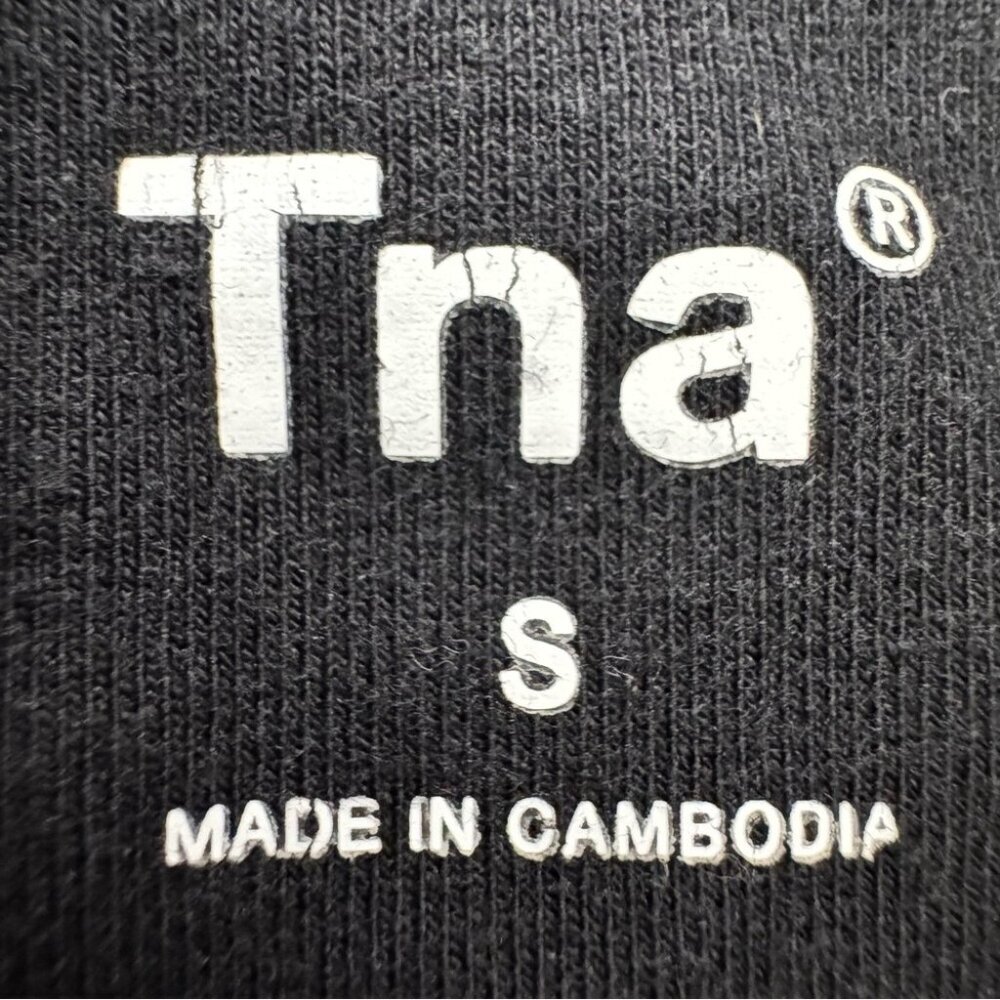 TNA Black Leggings aritzia logo on back stretchy soft buttery tights - Picture 5 of 6